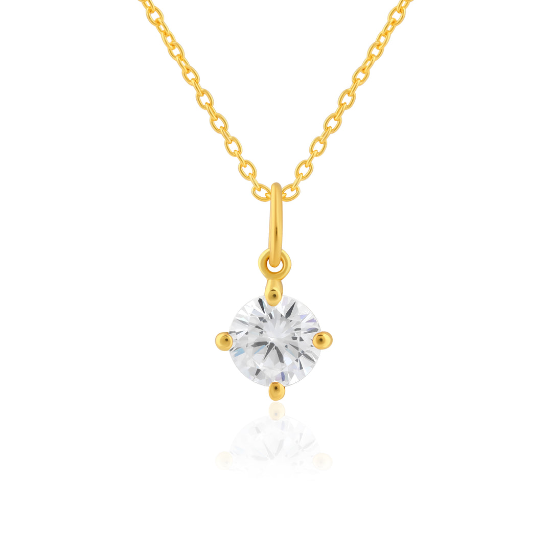 Solitaire Necklace (Gold Plated)