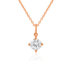Load image into Gallery viewer, Solitaire Necklace (Rose Gold Plated)