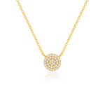 Load image into Gallery viewer, Circle Zircon Necklace (Gold Plated)