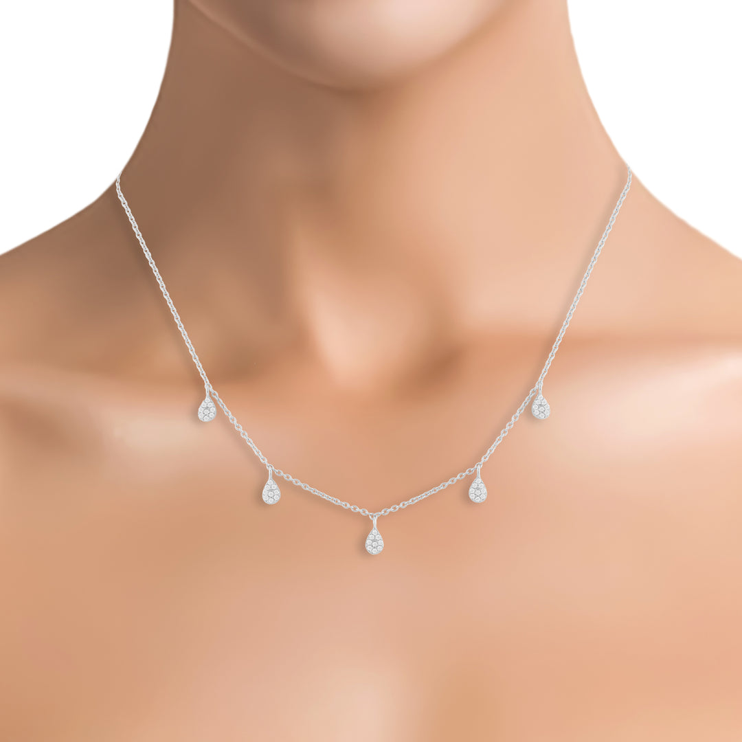 Ariel Necklace (Rhodium Plated)