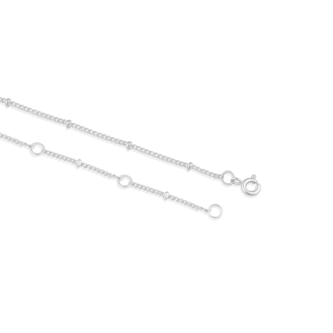 Knotted Chain  (Rhodium Plated)