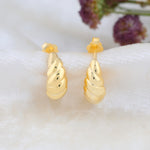 Load image into Gallery viewer, Croissant Studs (Gold Plated)