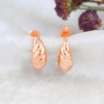 Load image into Gallery viewer, Croissant Studs (Rose Gold Plated)