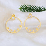 Load image into Gallery viewer, Halo Zircon Studs (Gold Plated)