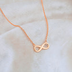 Load image into Gallery viewer, Infinity Necklace (Rose Gold Plated)