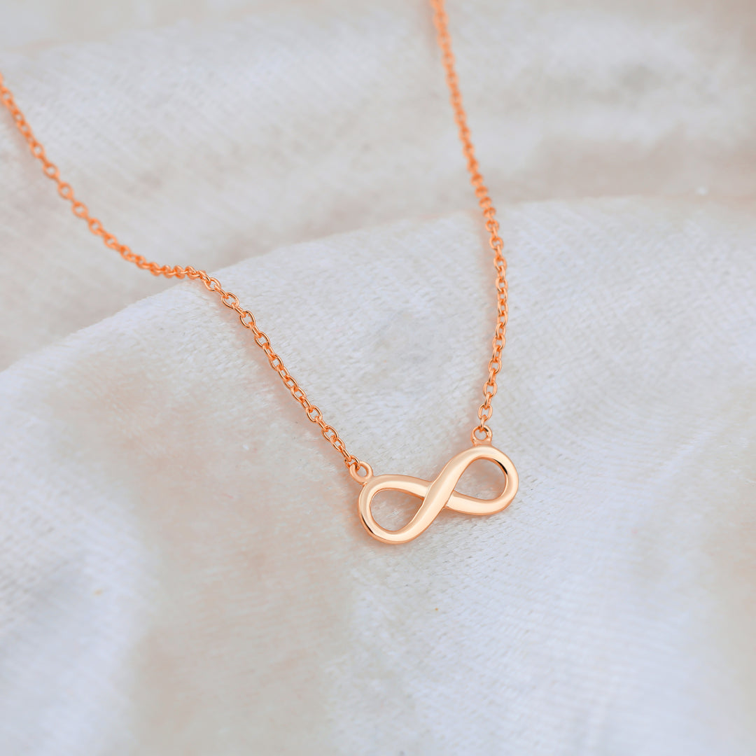 Infinity Necklace (Rose Gold Plated)