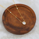 Load image into Gallery viewer, Oval Zircon Necklace (Gold Plated)