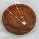 Load image into Gallery viewer, Oval Zircon Necklace (Rhodium Plated)