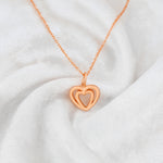 Load image into Gallery viewer, Double Heart Pendant (Rose Gold Plated)