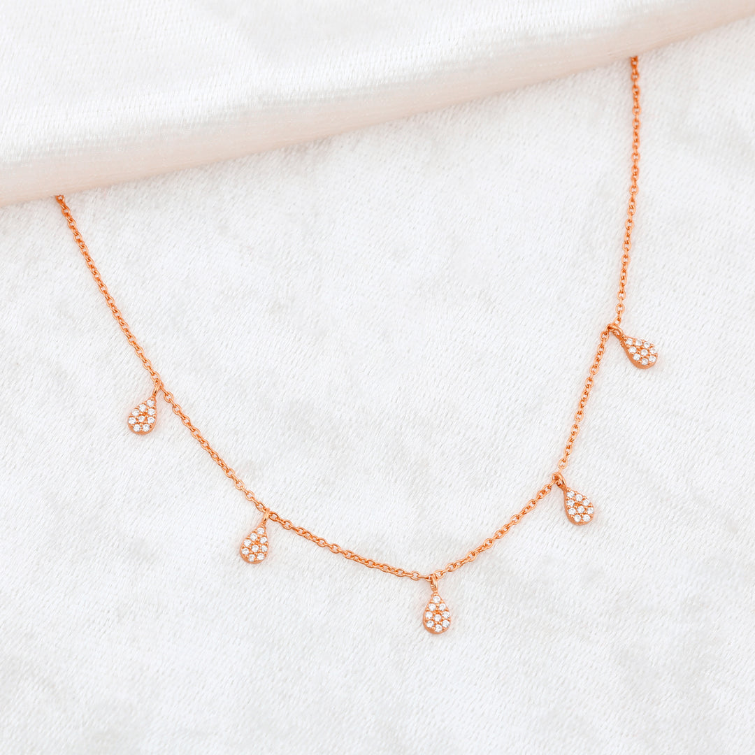 Ariel Necklace in 925 Silver (Rose Gold Plated)