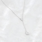 Load image into Gallery viewer, Teardrop Necklace (Rhodium Plated)
