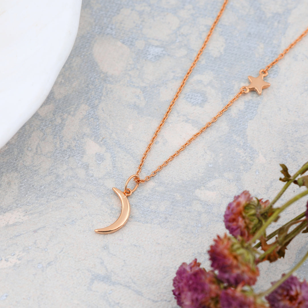 Celestial Necklace  (Rose Gold Plated)