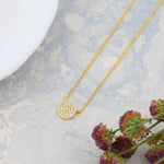 Load image into Gallery viewer, Circle Zircon Necklace (Gold Plated)