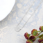 Load image into Gallery viewer, Circle Zircon Necklace (Rhodium Plated)