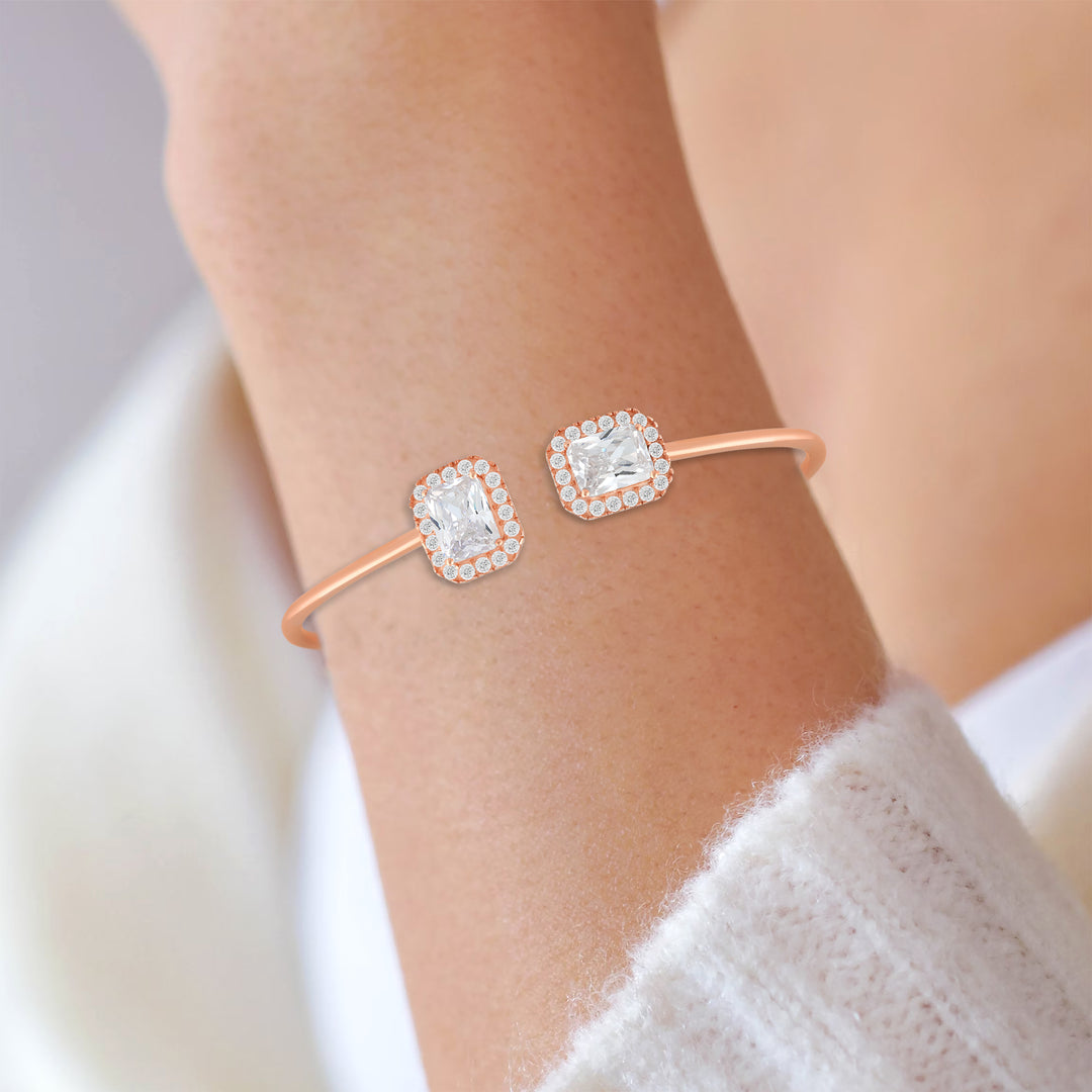 Octa Cuff Bracelet (Rose Gold-Plated)