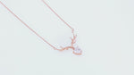 Load and play video in Gallery viewer, Stag Necklace (Rose Gold Plated)