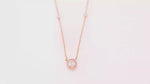 Load and play video in Gallery viewer, Oval Zircon Necklace (Rose Gold Plated)