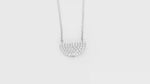 Load and play video in Gallery viewer, Crescent Zircon Necklace (Rhodium Plated)