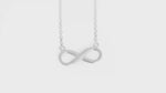 Load and play video in Gallery viewer, Infinity Necklace(Rhodium Plated)