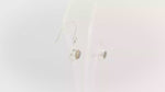 Load and play video in Gallery viewer, Natural Labradorite Blue Fire Cab Earrings
