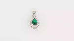 Load and play video in Gallery viewer, Fern Pear Pendant (Rhodium Plated)