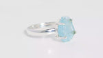 Load and play video in Gallery viewer, Natural Aquamarine Rough Ring