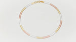 Load and play video in Gallery viewer, Tricolore Anklet (Gold, Rose Gold & Rhodium Plated)