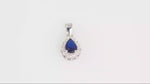 Load and play video in Gallery viewer, Aura Pear Pendant (Rhodium Plated)
