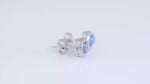 Load and play video in Gallery viewer, Skylight Round Studs (Rhodium Plated)