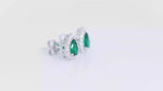 Load and play video in Gallery viewer, Fern Pear Studs (Rhodium Plated)