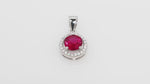 Load and play video in Gallery viewer, Ember Round Pendant (Rhodium Plated)