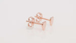 Load and play video in Gallery viewer, Heart Studs (Rose-gold Plated)