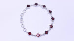Load and play video in Gallery viewer, Natural Garnet Cut Bracelet