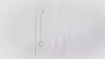 Load and play video in Gallery viewer, Heart Threader Earrings (Rhodium Plated)