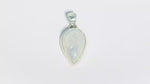 Load and play video in Gallery viewer, Natural Rainbow Moonstone Rainbow Pear Cabochon Pendant