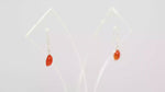 Load and play video in Gallery viewer, Natural Carnelian Cabochon Earrings