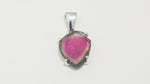 Load and play video in Gallery viewer, Natural Tourmaline Watermelon Slice Pendant