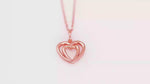 Load and play video in Gallery viewer, Double Heart Pendant (Rose Gold Plated)
