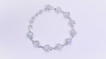 Load and play video in Gallery viewer, Natural Rainbow Moonstone Cabochon Bracelet