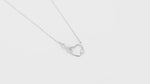 Load and play video in Gallery viewer, Infinity Heart Necklace (Rhodium Plated)