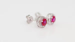 Load and play video in Gallery viewer, Ember Round Studs (Rhodium Plated)