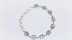 Load and play video in Gallery viewer, Natural Labradorite Blue Fire Cabochon Bracelet