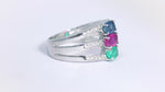 Load and play video in Gallery viewer, Natural Ruby, Sapphire, Emerald Cut Ring