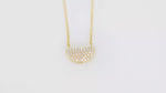 Load and play video in Gallery viewer, Crescent Zircon Necklace (Gold Plated)