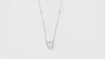 Load and play video in Gallery viewer, Oval Zircon Necklace (Rhodium Plated)