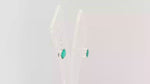 Load and play video in Gallery viewer, Natural Emerald Cut Cab Earrings
