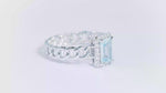 Load and play video in Gallery viewer, Natural Aquamarine Cut Ring