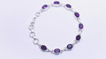 Load and play video in Gallery viewer, Natural Amethyst Faceted Bracelet