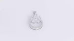 Load and play video in Gallery viewer, Floret Pendant with Zircon (Rhodium Plated)