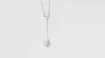 Load and play video in Gallery viewer, Teardrop Necklace (Rhodium Plated)